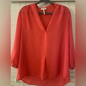 Salmon Colored 3/4 Length Sleeve Blouse